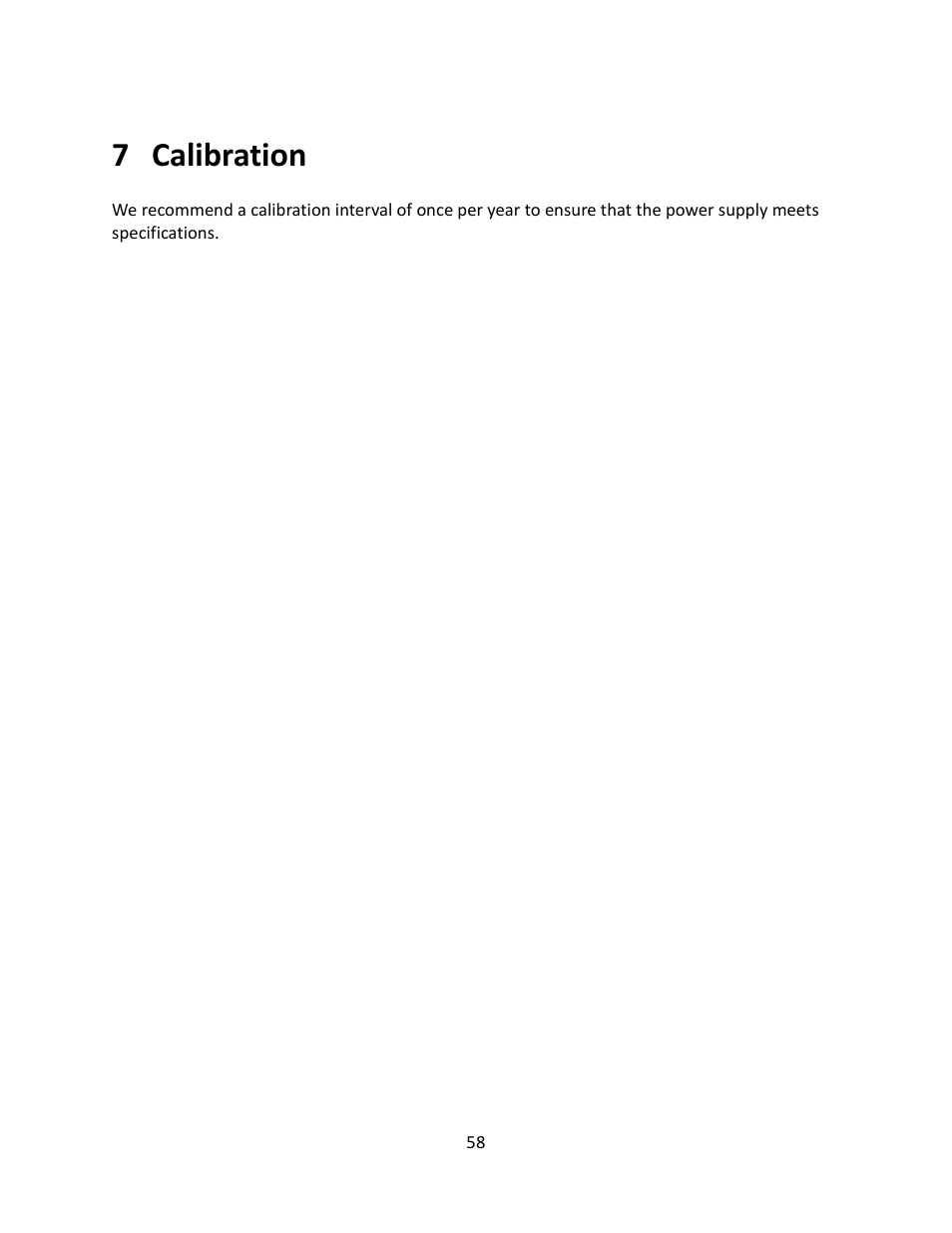 7 calibration, Calibration, 7calibration | B&K Precision 9116 - Manual User Manual | Page 71 / 74