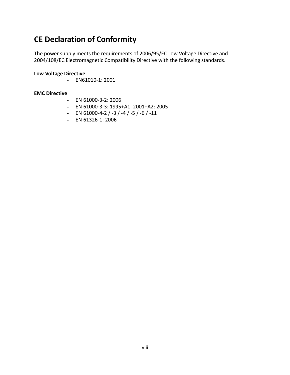 Ce declaration of conformity | B&K Precision 9116 - Manual User Manual | Page 9 / 74