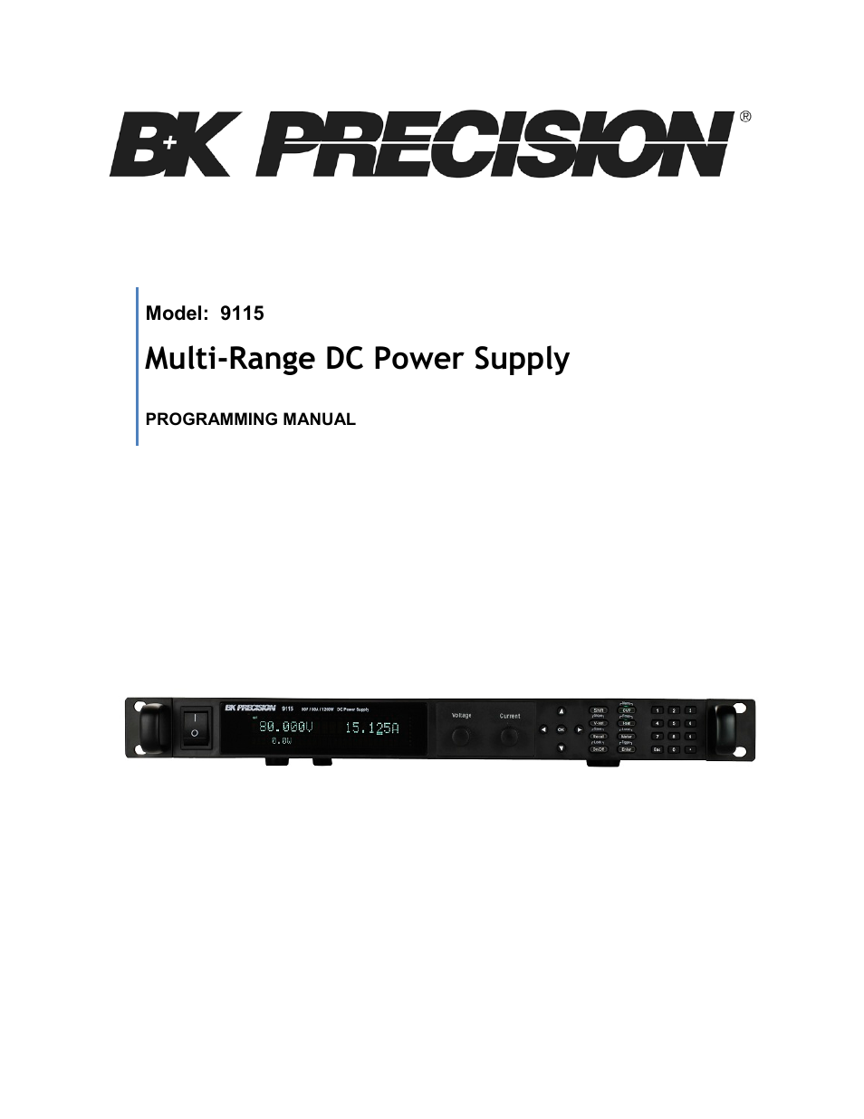 B&K Precision 9116 - Programming Manual User Manual | 23 pages