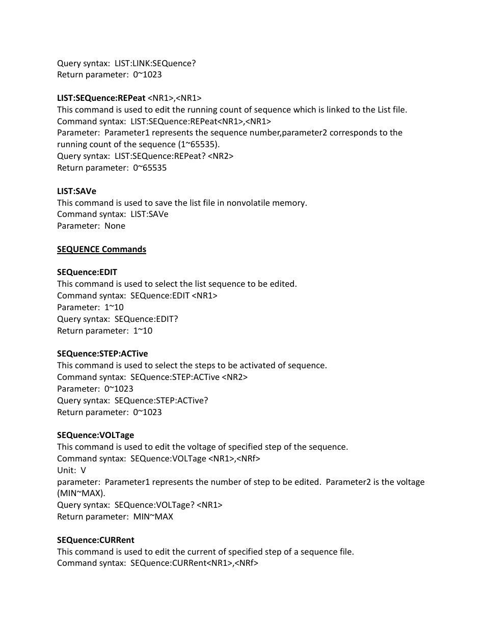 B&K Precision 9116 - Programming Manual User Manual | Page 21 / 23