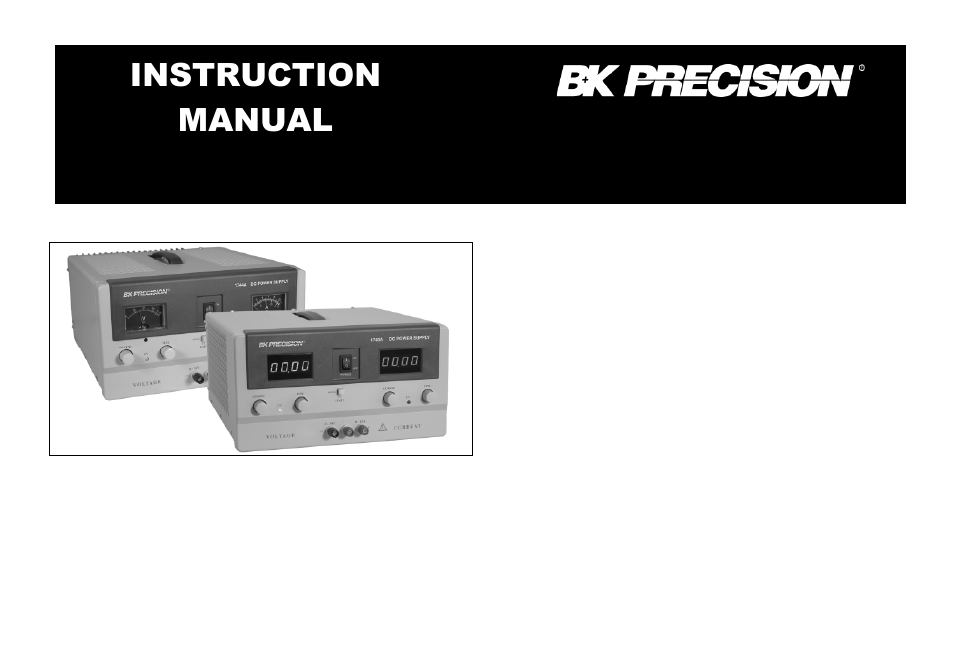 B&K Precision 1745A - Manual User Manual | 28 pages