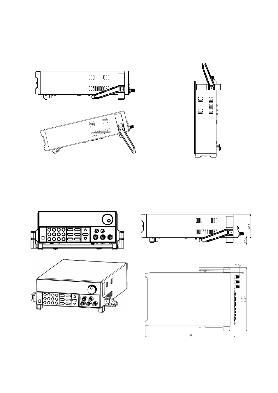 6 adjusting the carrying handle | B&K Precision 9150-9153 - Manual User Manual | Page 10 / 50
