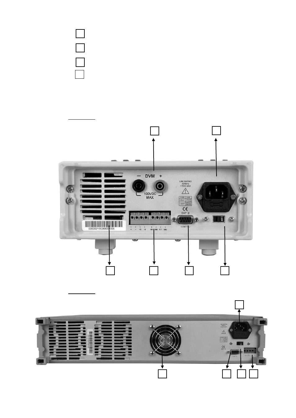2 the rear panel | B&K Precision 9150-9153 - Manual User Manual | Page 6 / 50
