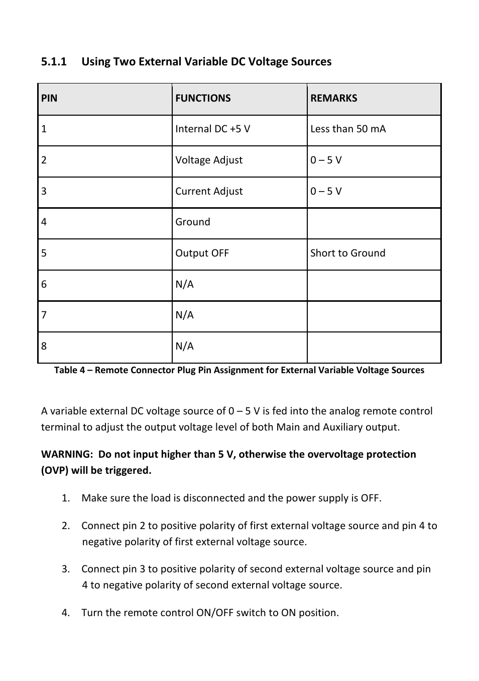1 using two external variable dc voltage sources, Using two external variable dc voltage sources | B&K Precision 1688B - Manual User Manual | Page 20 / 42