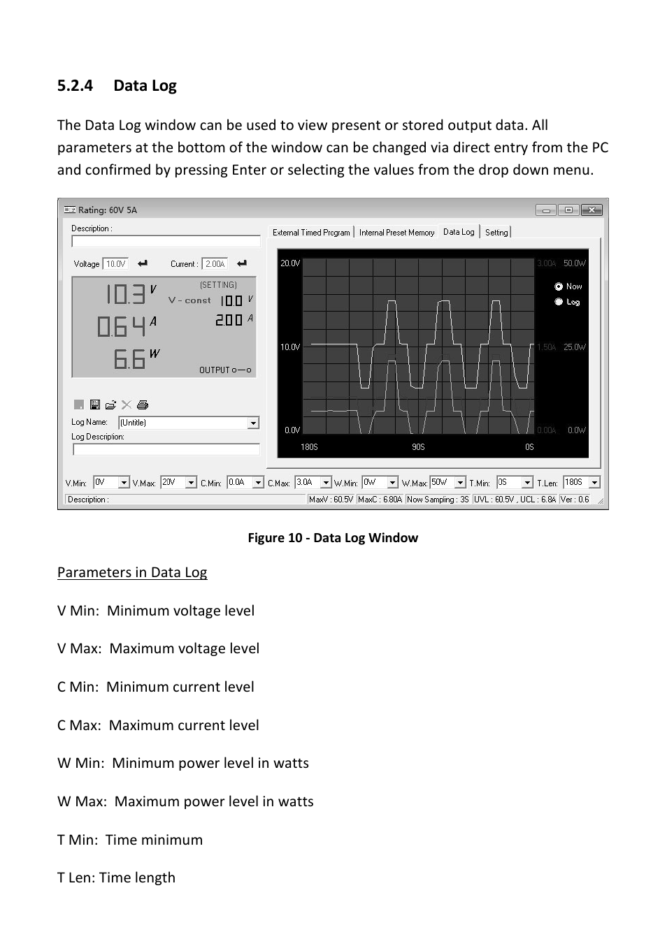 4 data log, Data log | B&K Precision 1688B - Manual User Manual | Page 26 / 42