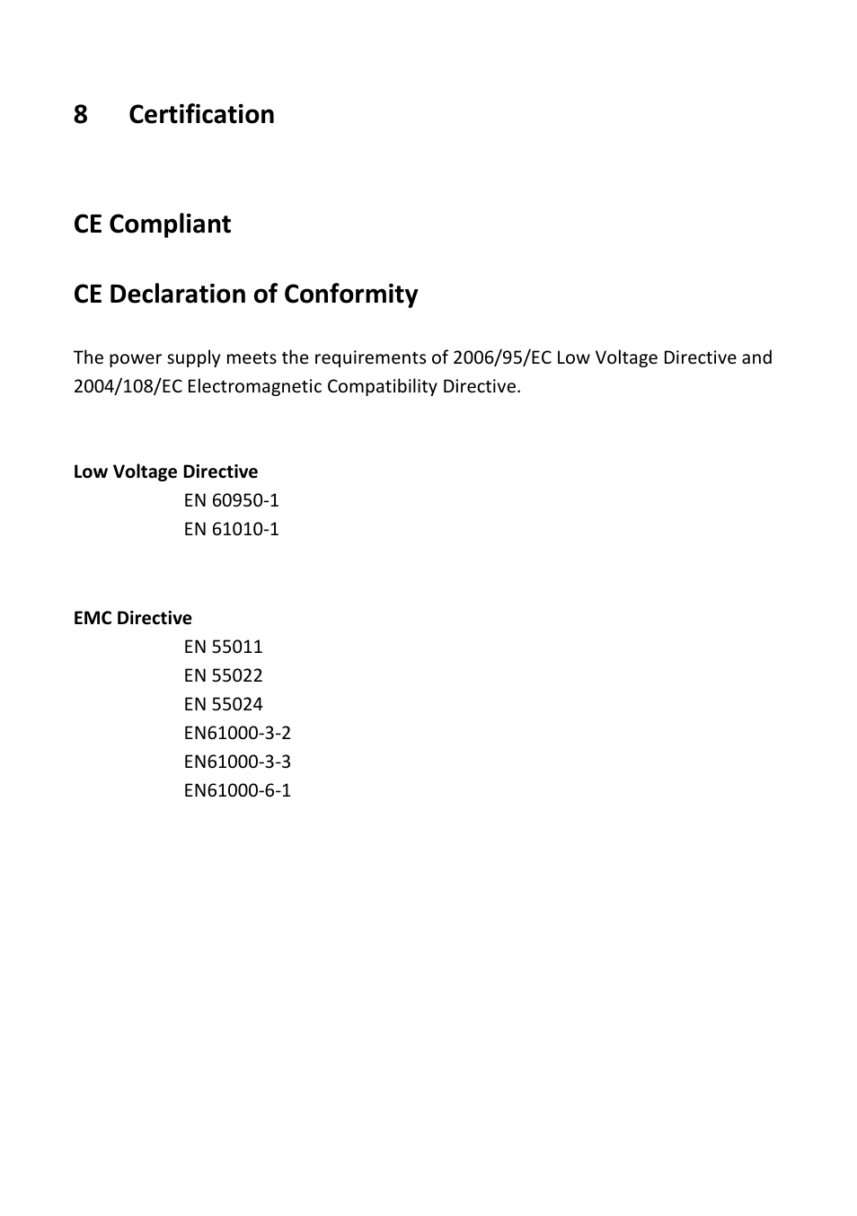8 certification, Certification | B&K Precision 1688B - Manual User Manual | Page 38 / 42
