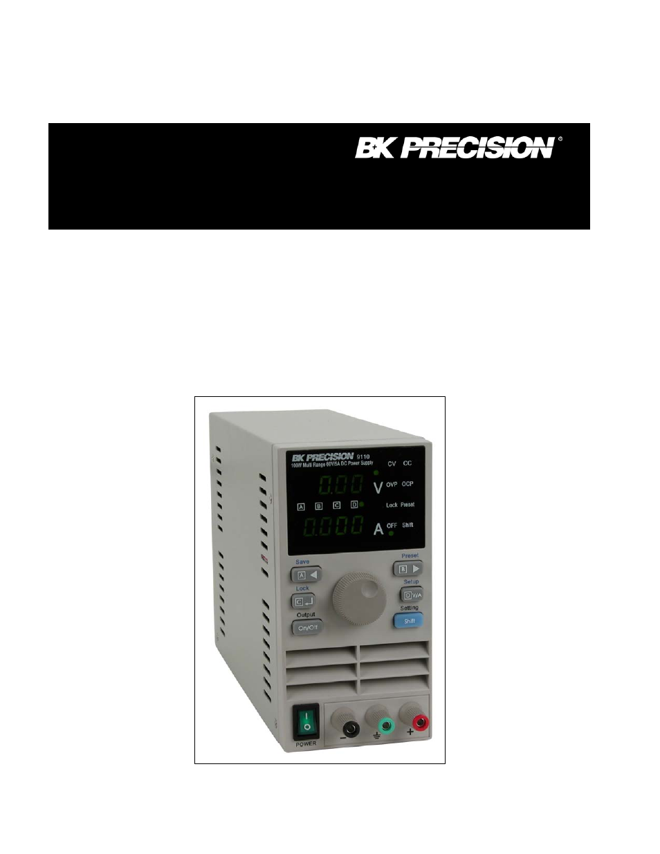 B&K Precision 9110 - Manual User Manual | 12 pages