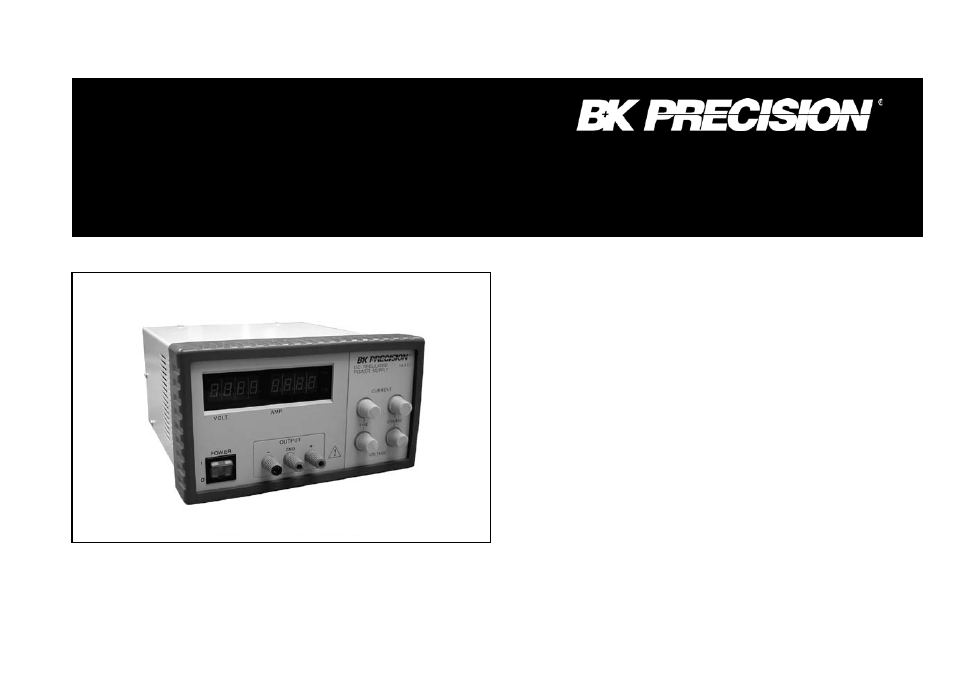 B&K Precision 1667 - Manual User Manual | 12 pages