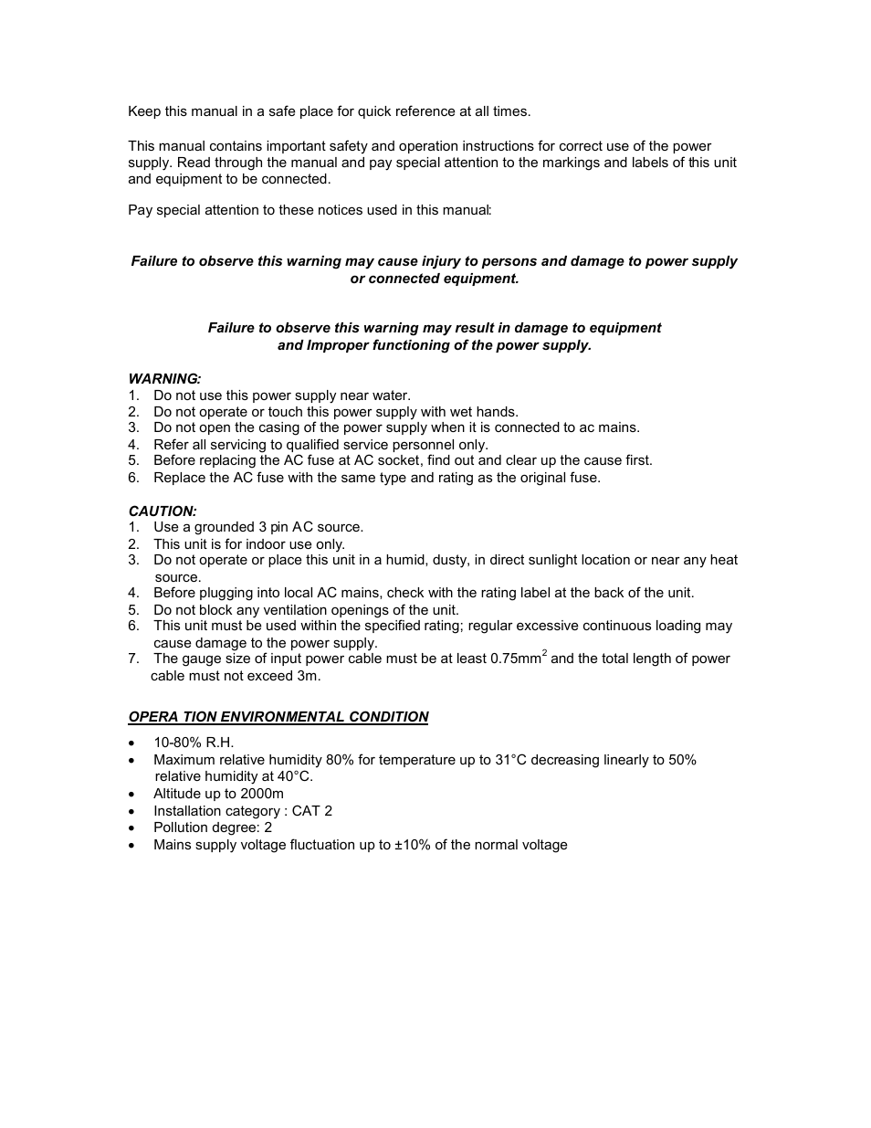 B&K Precision 1550 - Manual User Manual | Page 2 / 8
