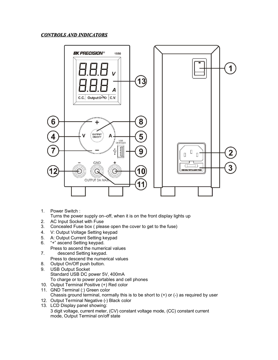 B&K Precision 1550 - Manual User Manual | Page 4 / 8