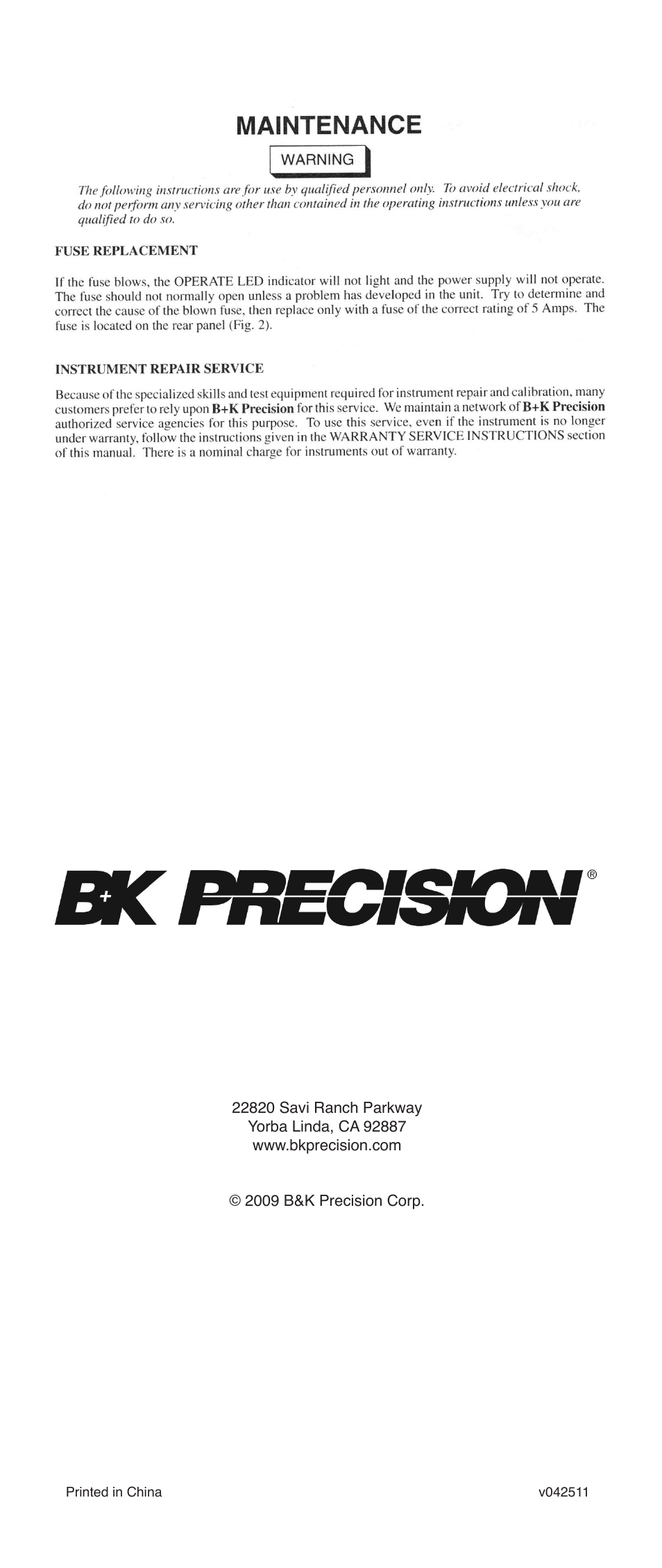 B&K Precision 1680 - Manual User Manual | Page 6 / 6