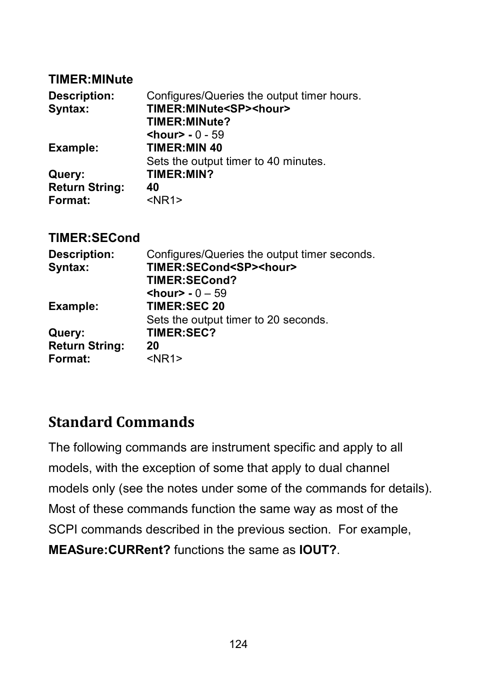 Standard commands | B&K Precision 9171-9174 - Manual User Manual | Page 136 / 187