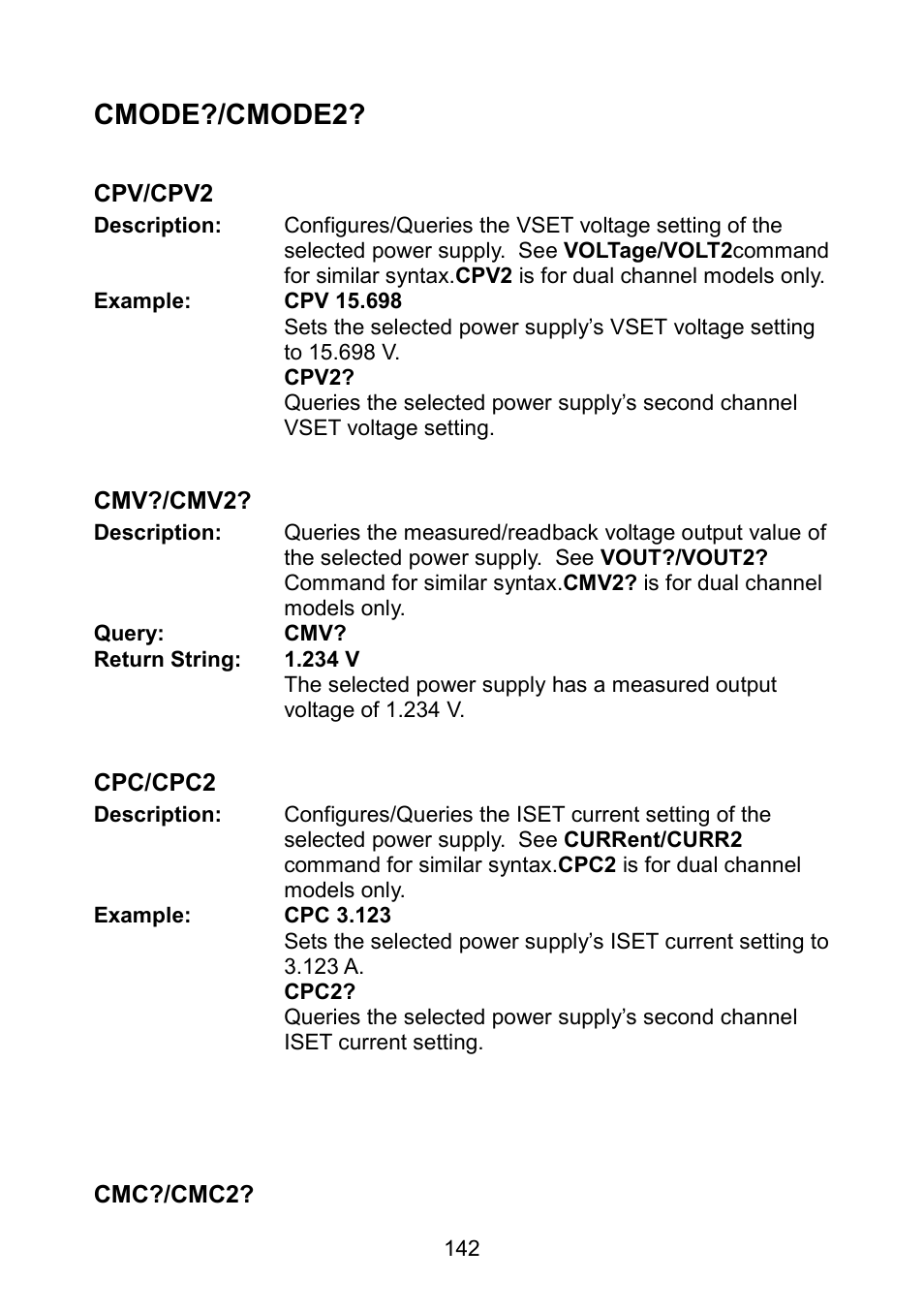 Cmode?/cmode2 | B&K Precision 9171-9174 - Manual User Manual | Page 154 / 187