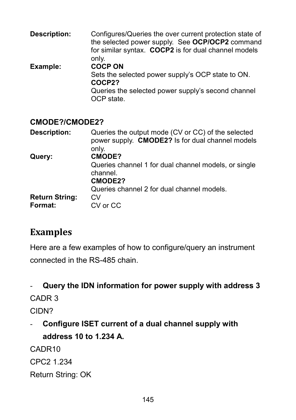 Examples | B&K Precision 9171-9174 - Manual User Manual | Page 157 / 187