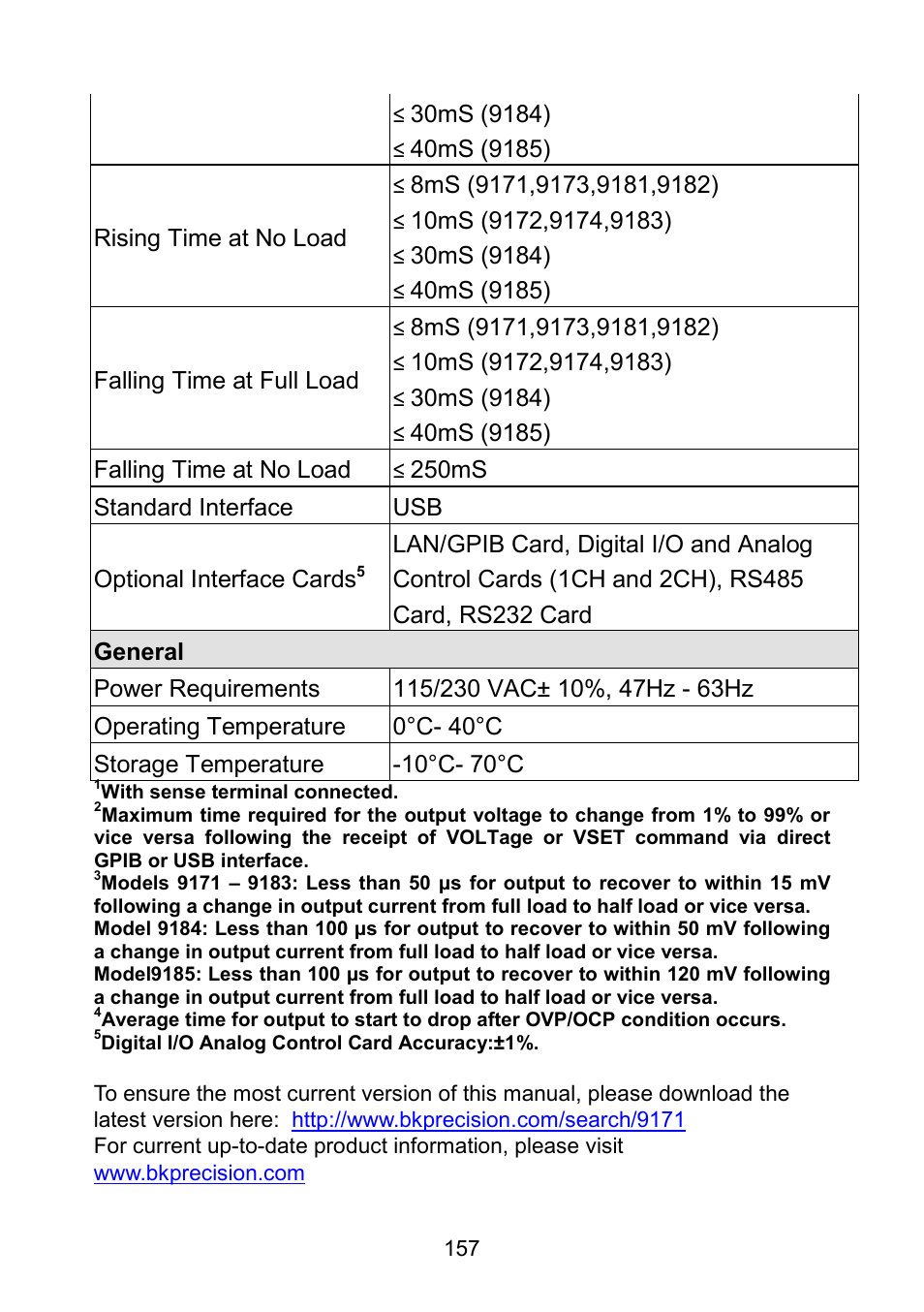 B&K Precision 9171-9174 - Manual User Manual | Page 169 / 187