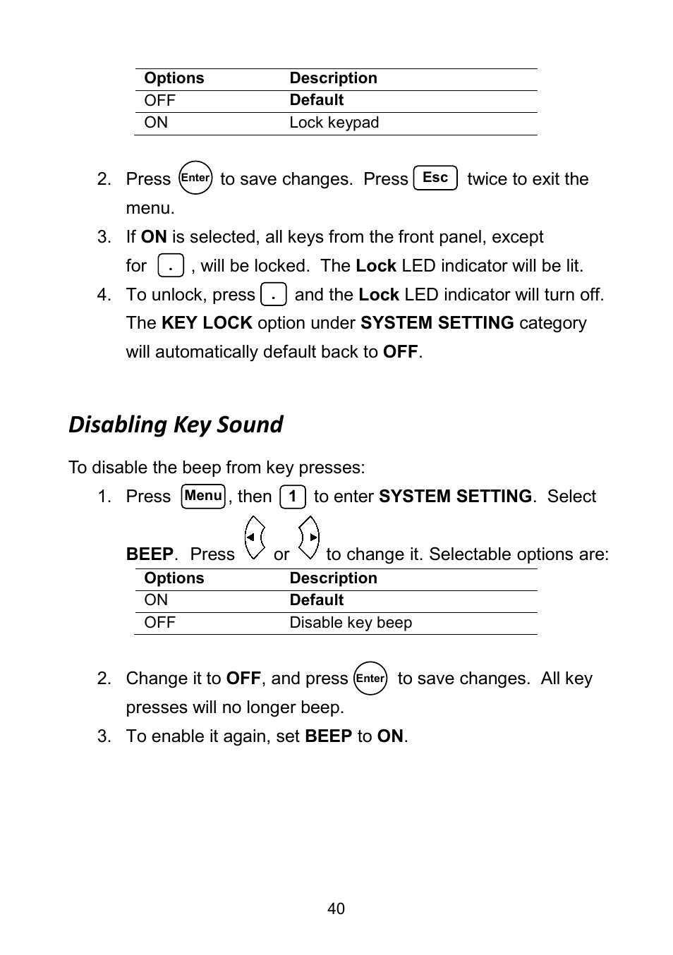 Disabling key sound | B&K Precision 9171-9174 - Manual User Manual | Page 52 / 187