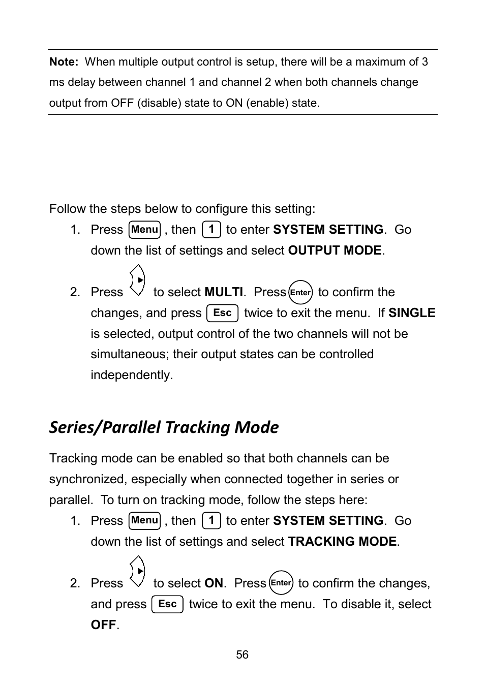 Series/parallel tracking mode | B&K Precision 9171-9174 - Manual User Manual | Page 68 / 187