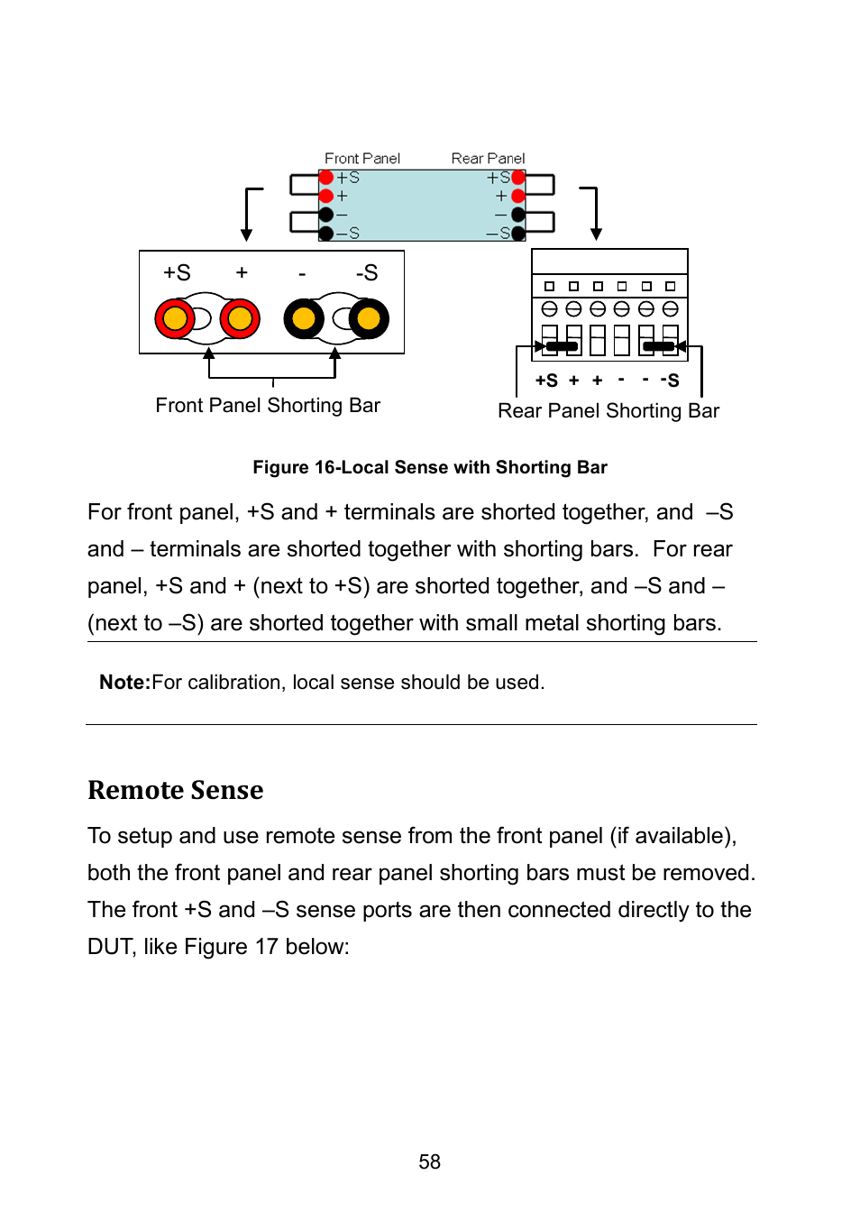 Remote sense | B&K Precision 9171-9174 - Manual User Manual | Page 70 / 187