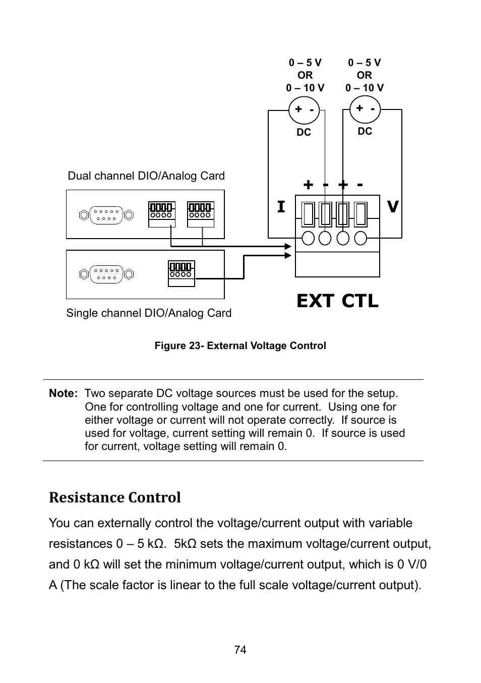 Resistance control, Ext ctl | B&K Precision 9171-9174 - Manual User Manual | Page 86 / 187