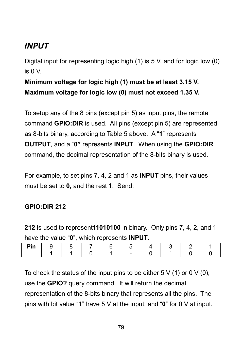 Input | B&K Precision 9171-9174 - Manual User Manual | Page 91 / 187