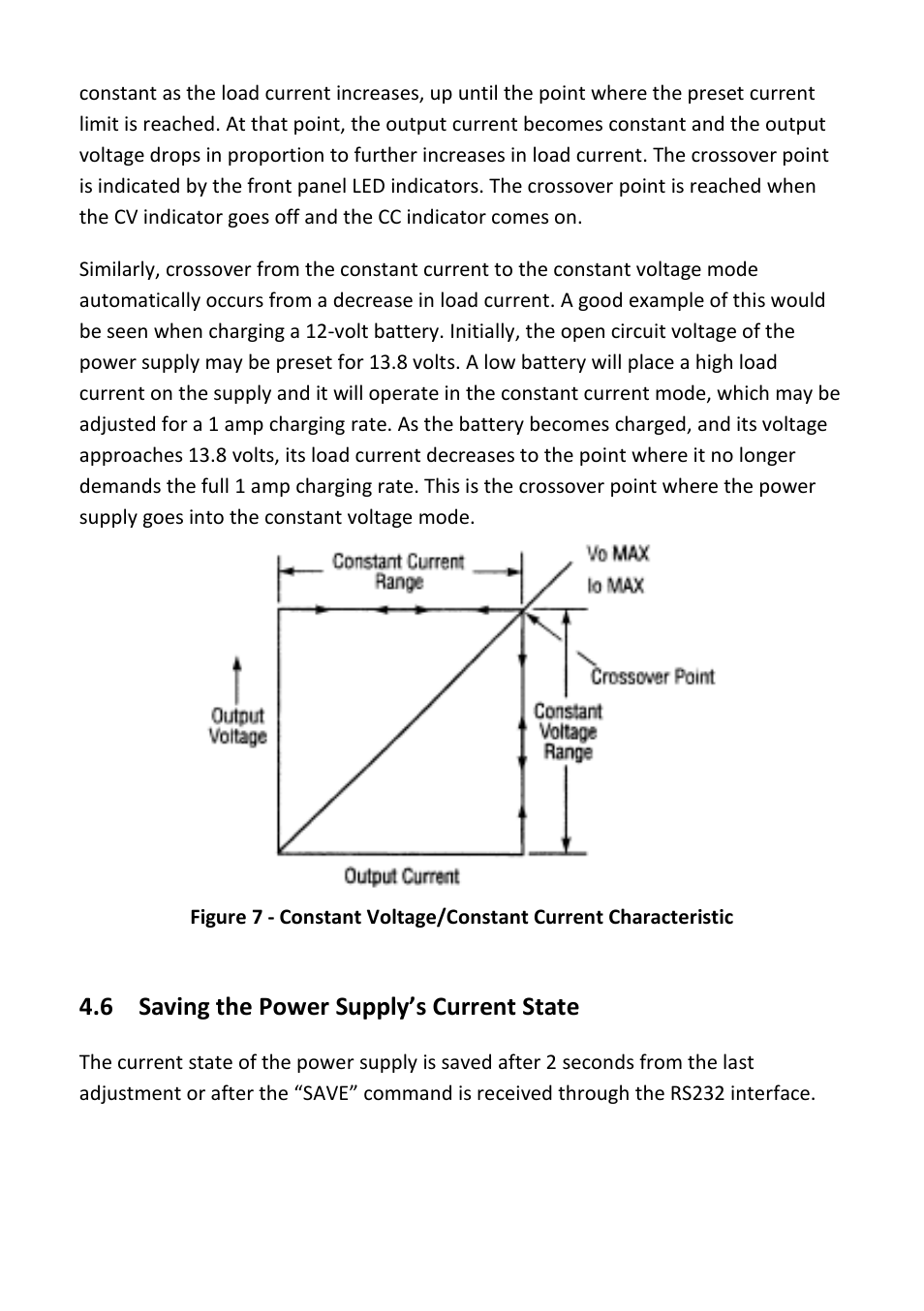 6 saving the power supply’s current state, Saving the power supply’s current state, Figure | B&K Precision 1747 - Manual User Manual | Page 16 / 37