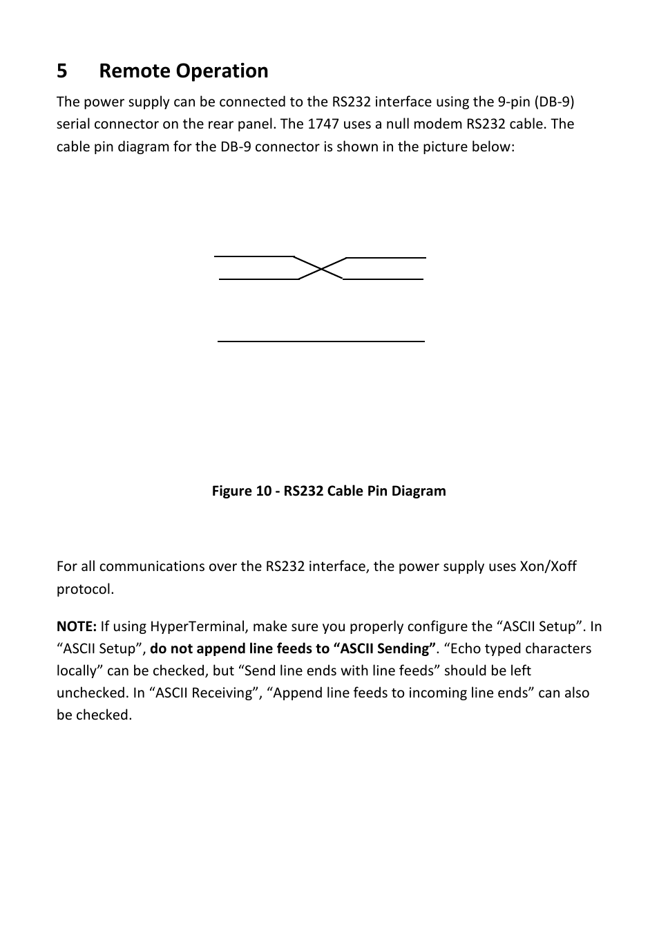 5 remote operation, Remote operation | B&K Precision 1747 - Manual User Manual | Page 19 / 37