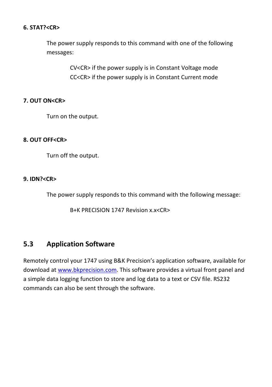 3 application software, Application software | B&K Precision 1747 - Manual User Manual | Page 22 / 37