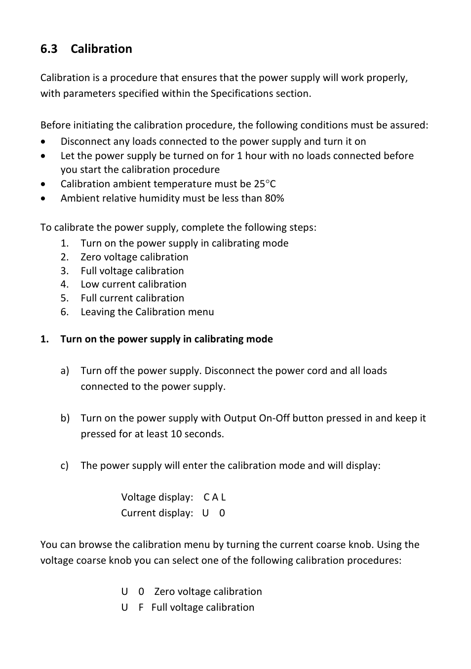 3 calibration, Calibration | B&K Precision 1739 - Manual User Manual | Page 24 / 36