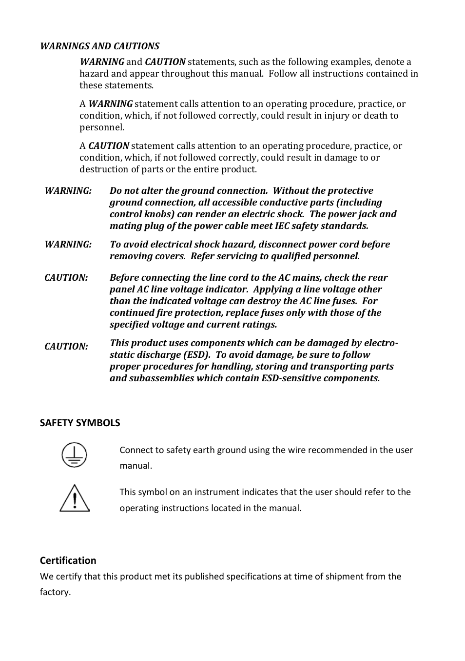 B&K Precision 1739 - Manual User Manual | Page 4 / 36