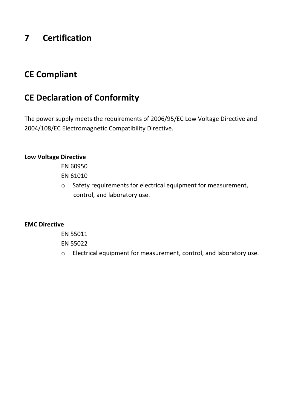 Certification | B&K Precision 1900-1901-1902 - Manual User Manual | Page 29 / 33