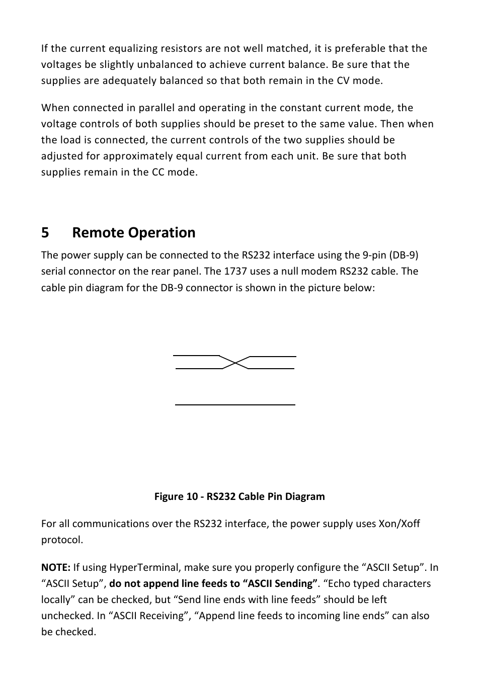 5 remote operation, Remote operation | B&K Precision 1737 - Manual User Manual | Page 19 / 36