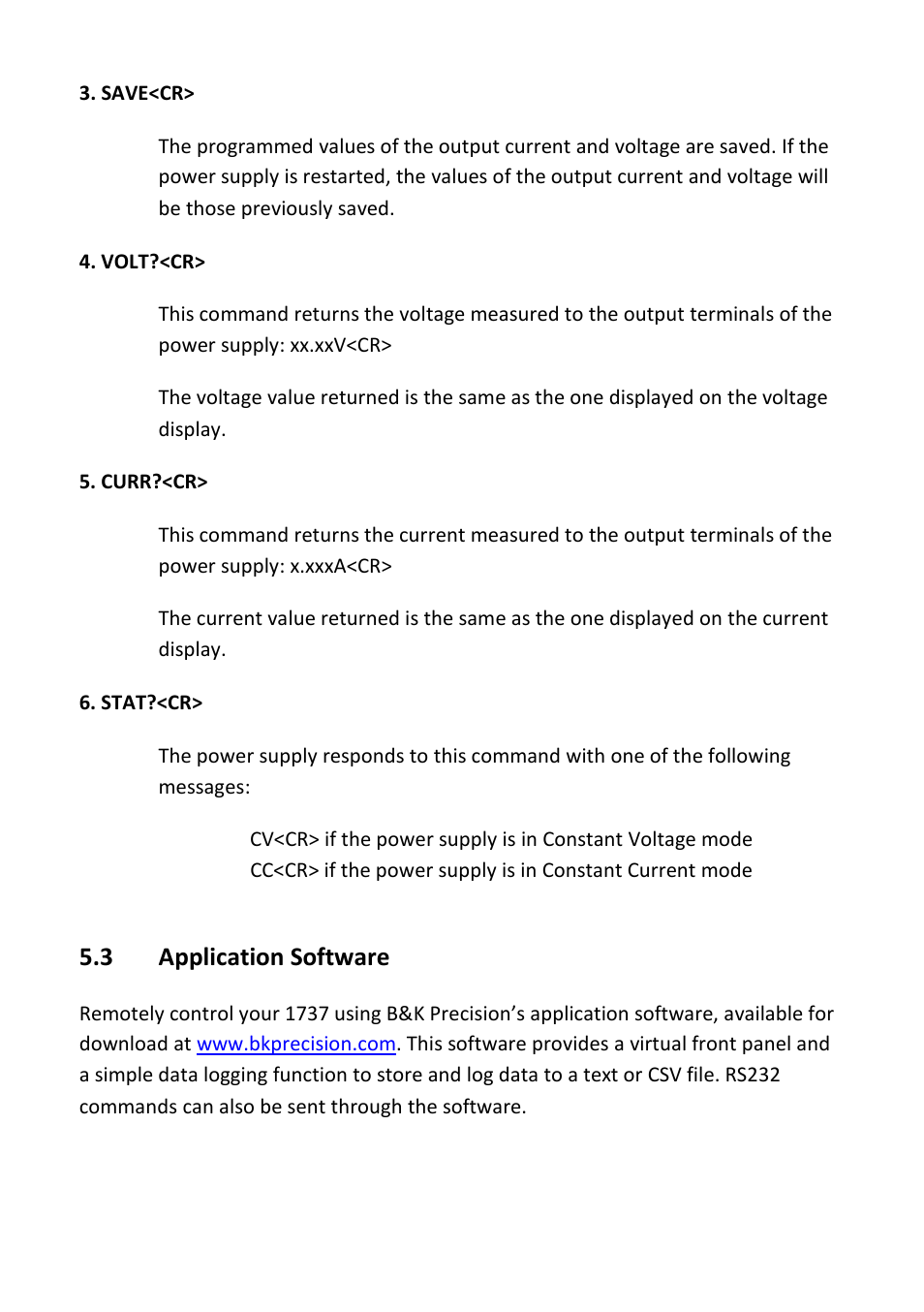 3 application software, Application software | B&K Precision 1737 - Manual User Manual | Page 21 / 36