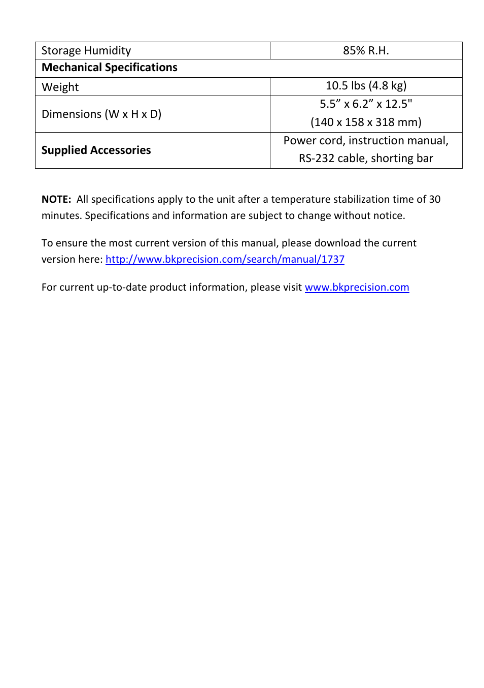 B&K Precision 1737 - Manual User Manual | Page 32 / 36