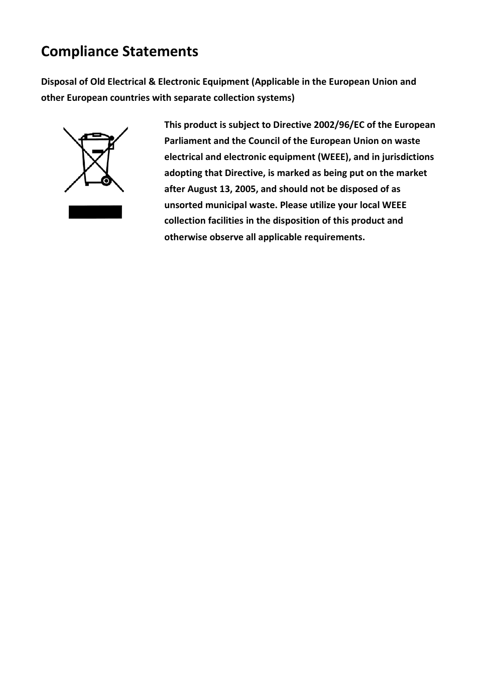 Compliance statements | B&K Precision 1737 - Manual User Manual | Page 5 / 36