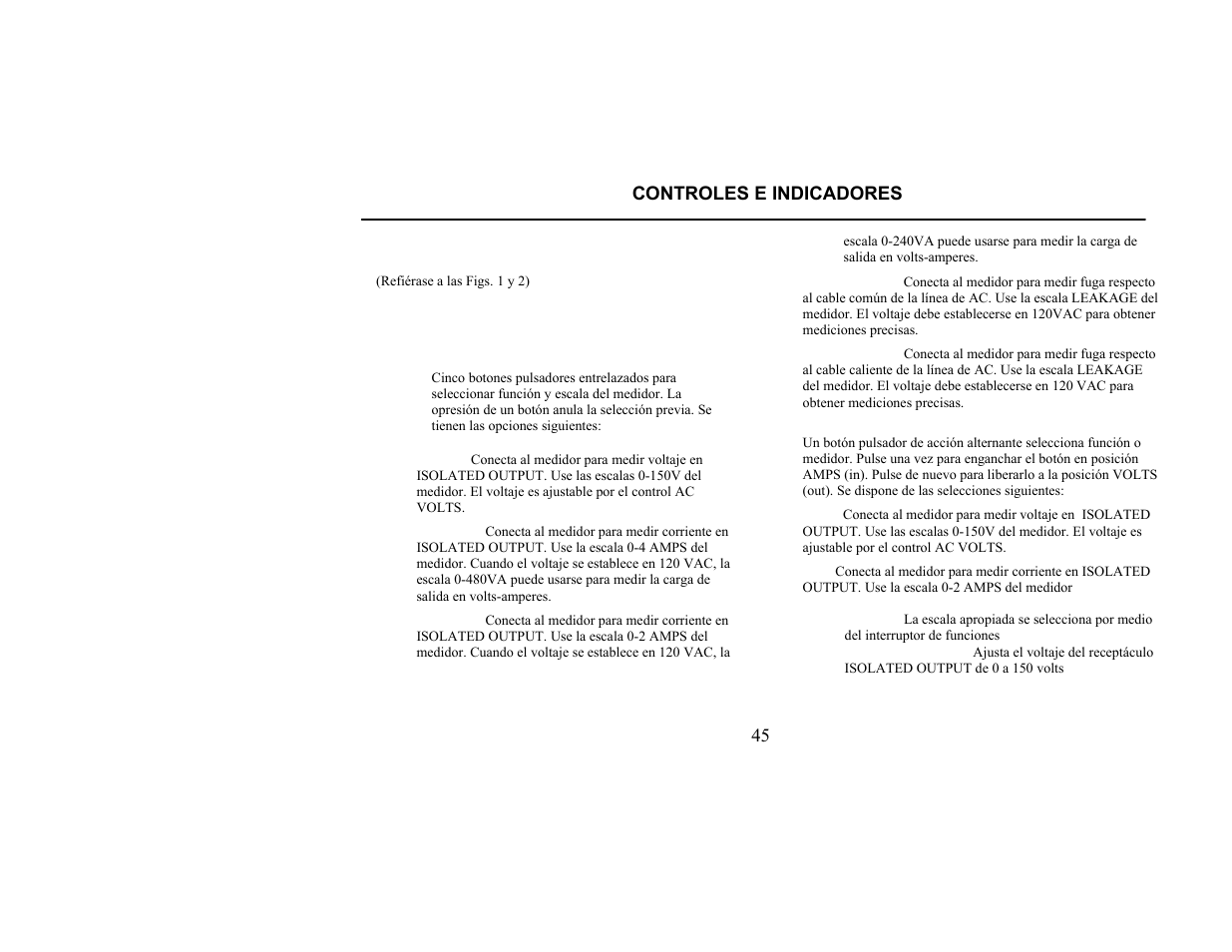 Controles e indicadores | B&K Precision 1655A - Manual User Manual | Page 47 / 81
