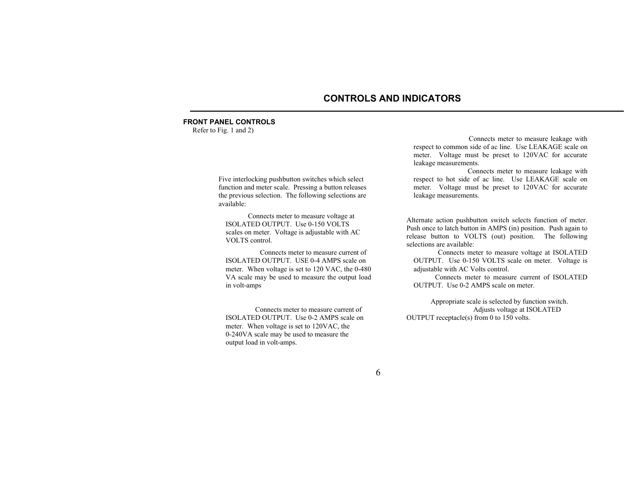 Controls and indicators | B&K Precision 1655A - Manual User Manual | Page 8 / 81
