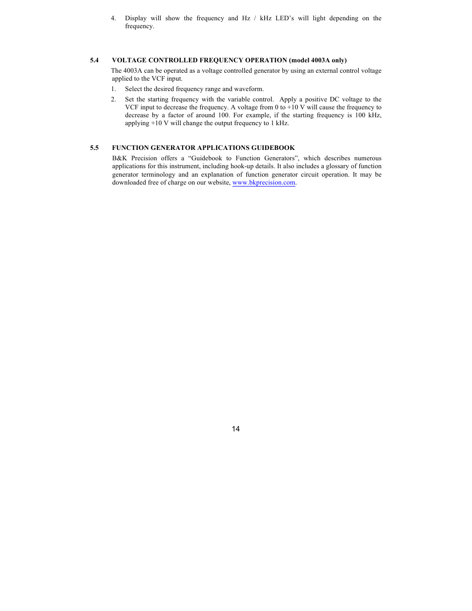B&K Precision 4003A - Manual User Manual | Page 14 / 19