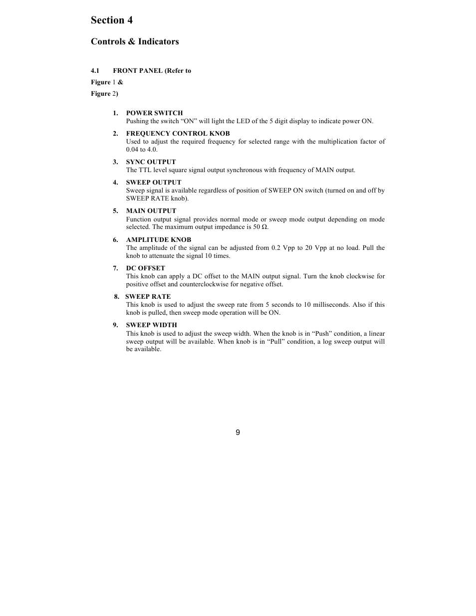 Controls & indicators | B&K Precision 4003A - Manual User Manual | Page 9 / 19
