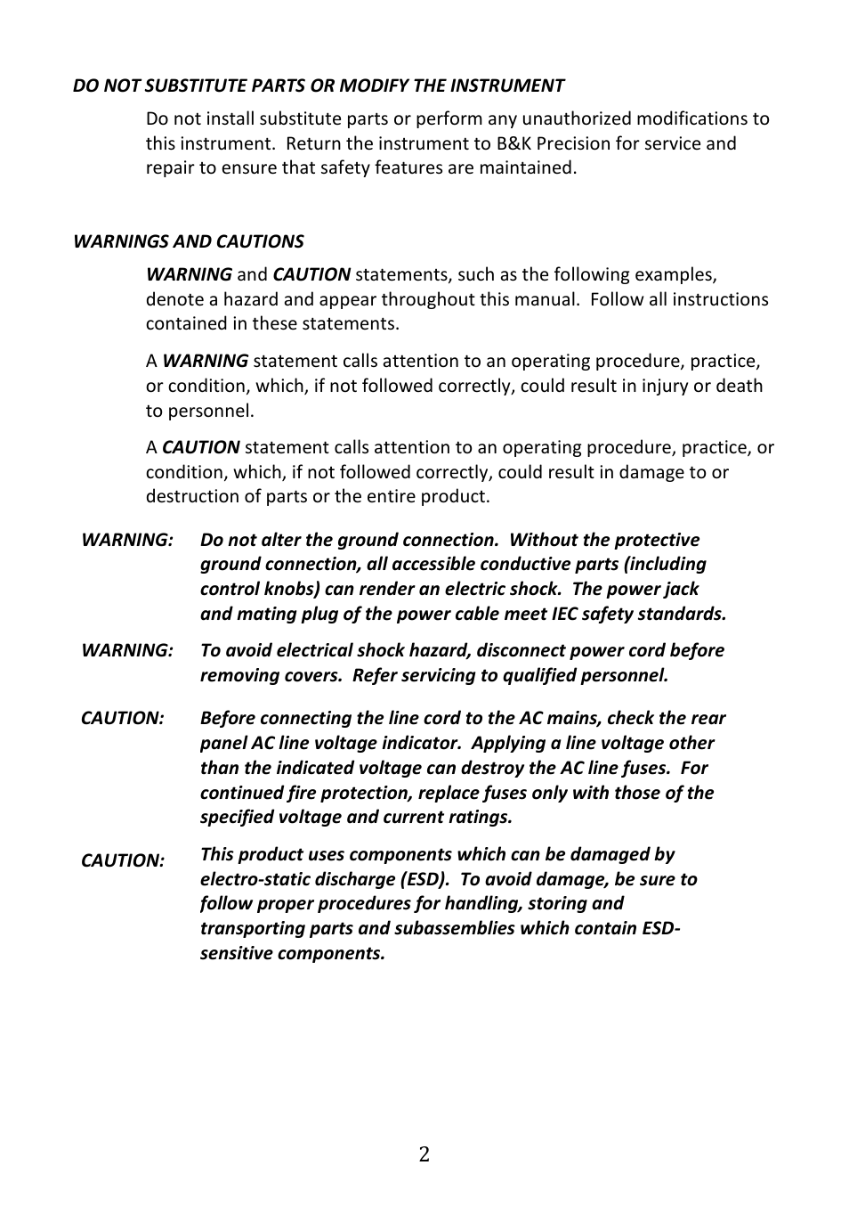 B&K Precision 4005DDS - Manual User Manual | Page 4 / 21