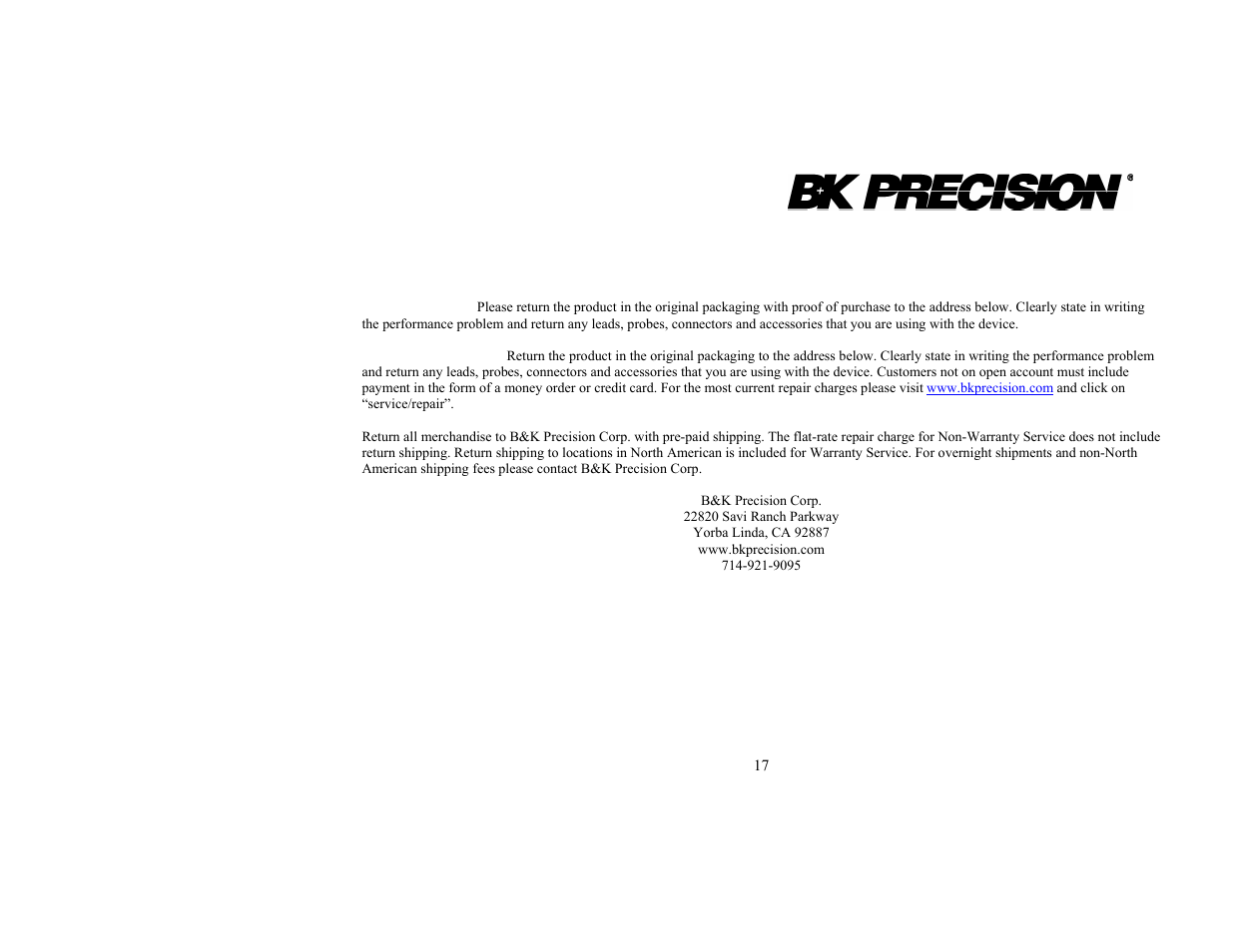 B&K Precision 4011A - Manual User Manual | Page 17 / 39