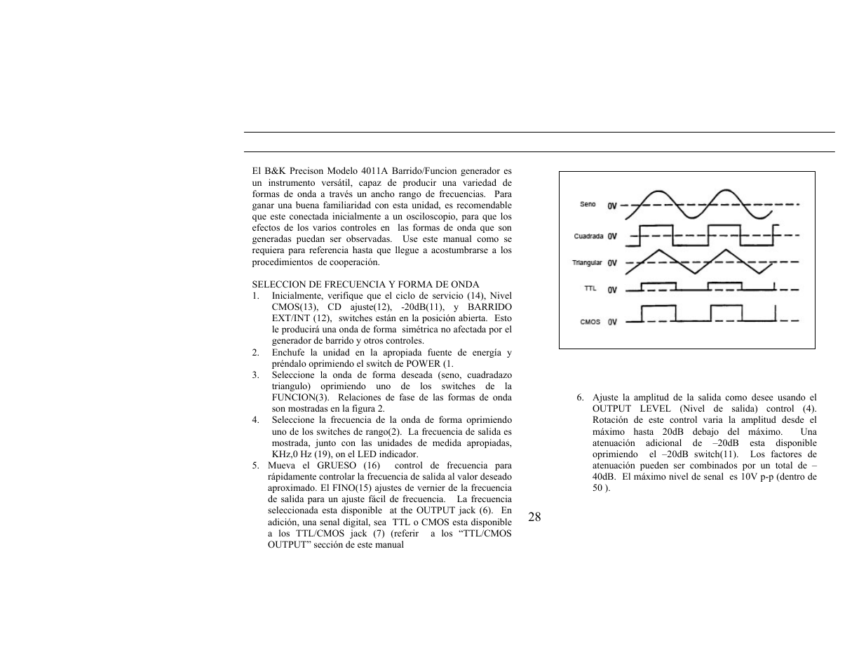 B&K Precision 4011A - Manual User Manual | Page 28 / 39
