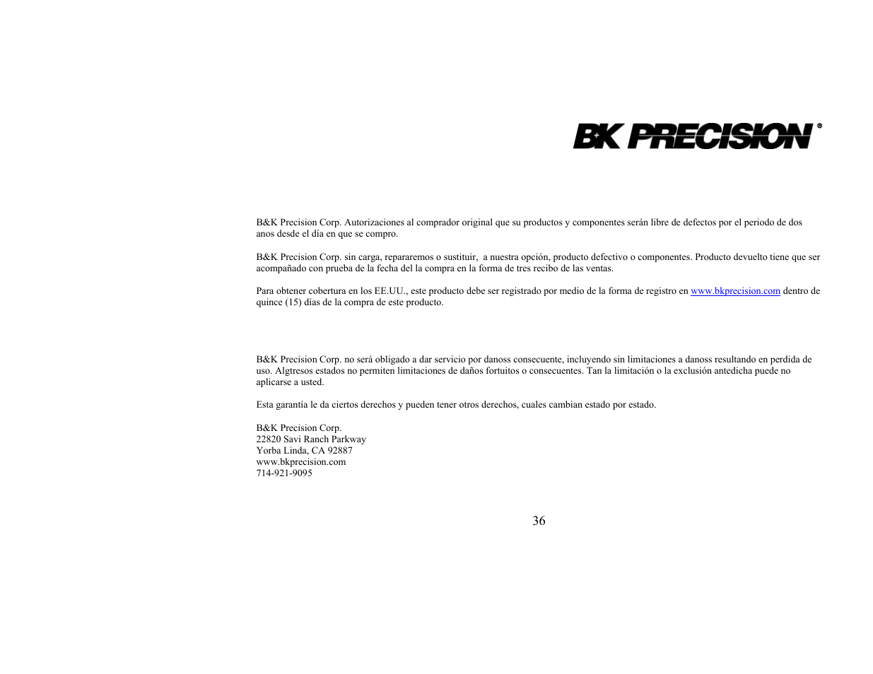 B&K Precision 4011A - Manual User Manual | Page 36 / 39