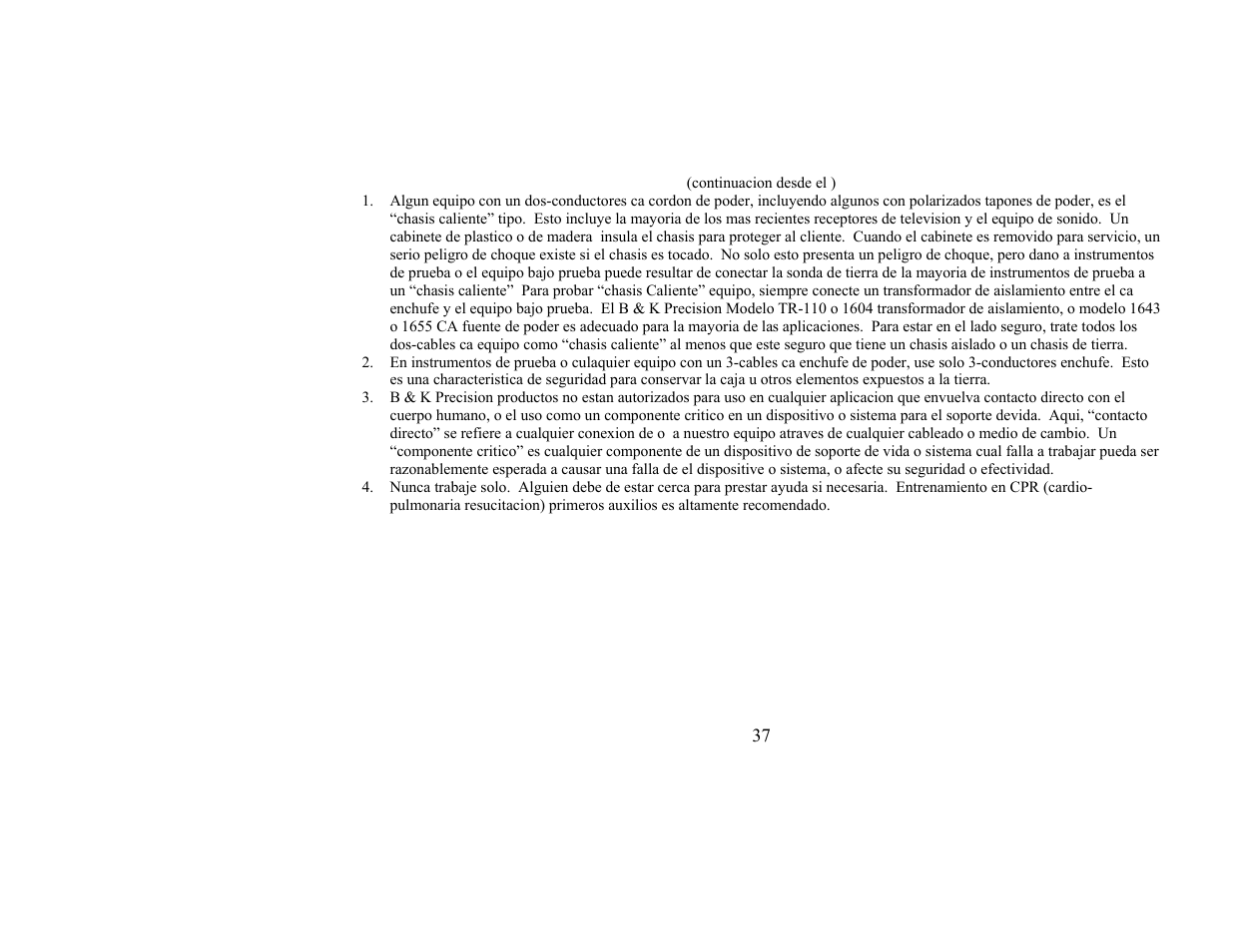 B&K Precision 4011A - Manual User Manual | Page 37 / 39