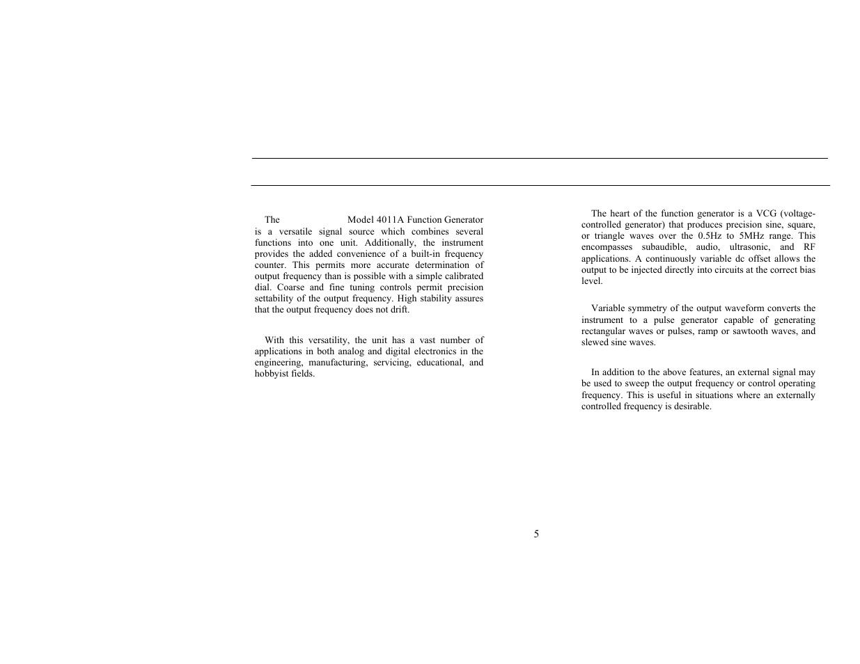 B&K Precision 4011A - Manual User Manual | Page 5 / 39