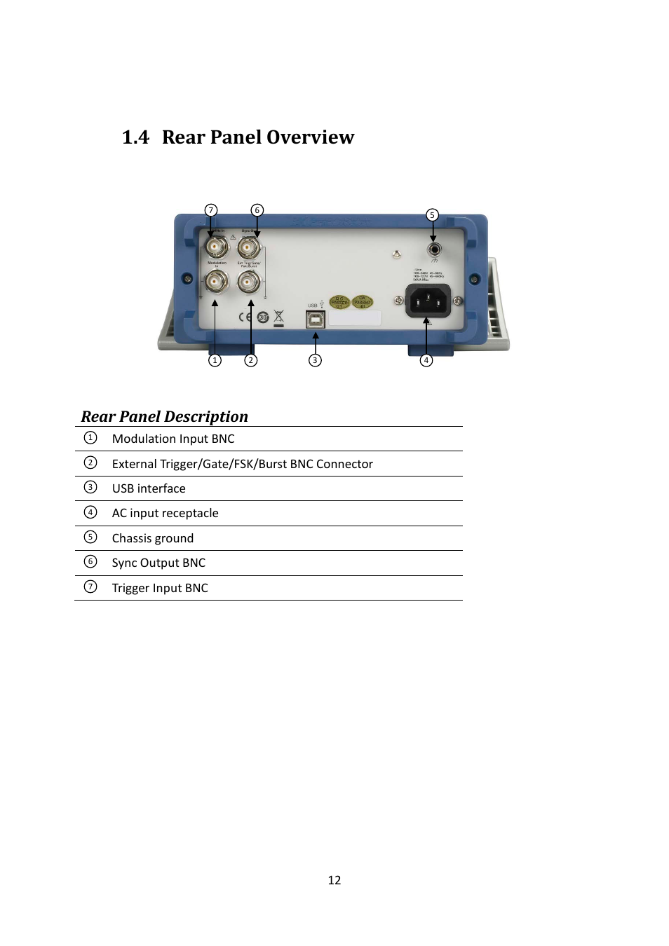 4 rear panel overview, Rear panel description, Rear panel overview | B&K Precision 4052-4055 - Manual User Manual | Page 12 / 78