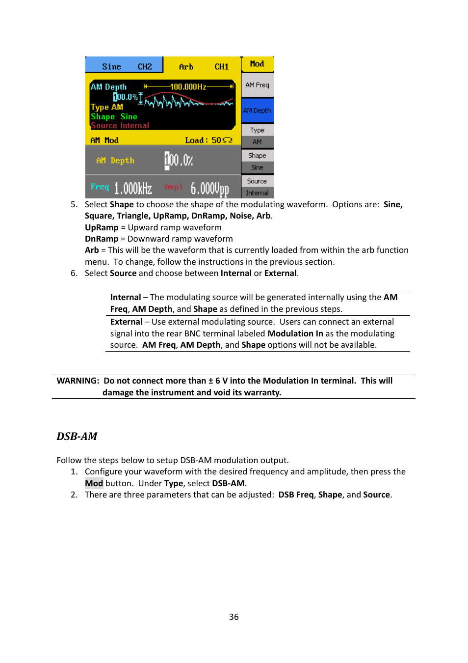 Dsb-am | B&K Precision 4052-4055 - Manual User Manual | Page 36 / 78