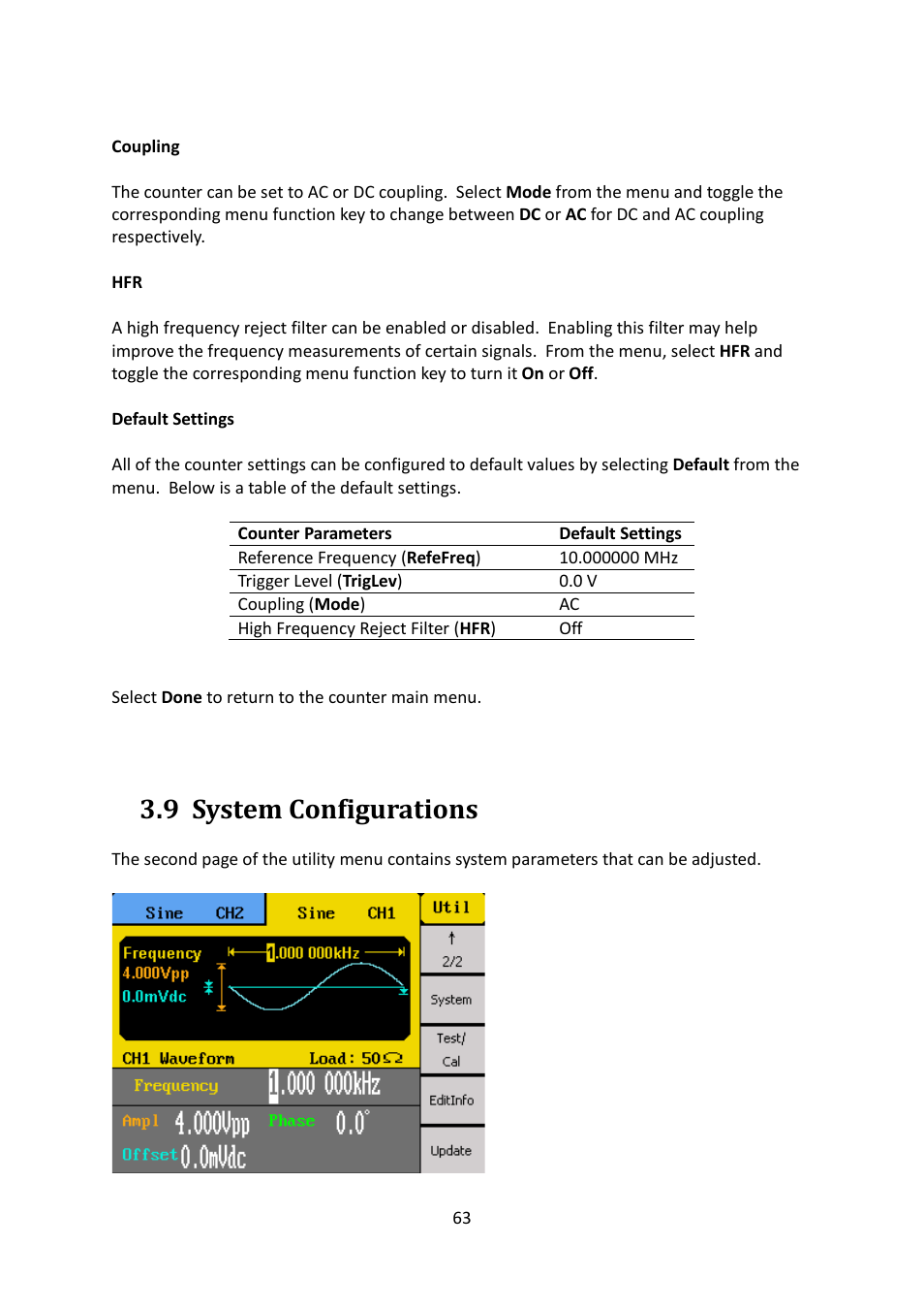 9 system configurations, System configurations | B&K Precision 4052-4055 - Manual User Manual | Page 63 / 78