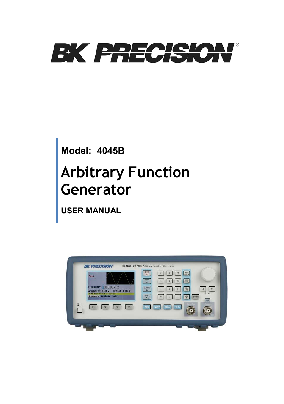 B&K Precision 4045B - Manual User Manual | 110 pages