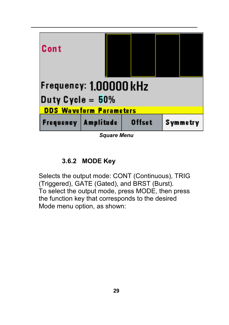 2 mode key | B&K Precision 4045B - Manual User Manual | Page 29 / 110