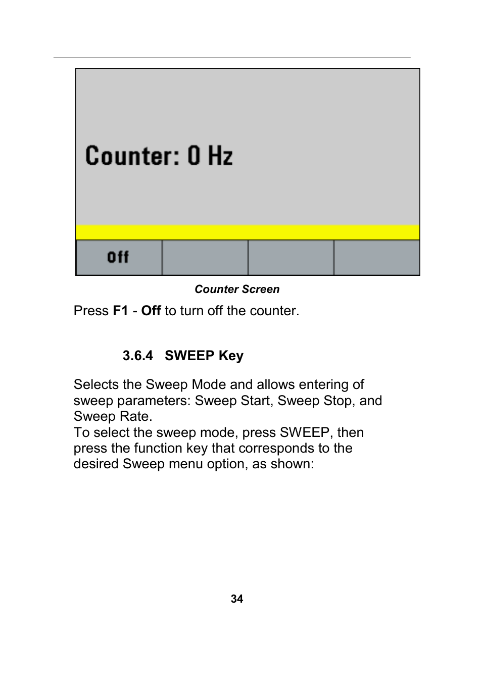 4 sweep key | B&K Precision 4045B - Manual User Manual | Page 34 / 110